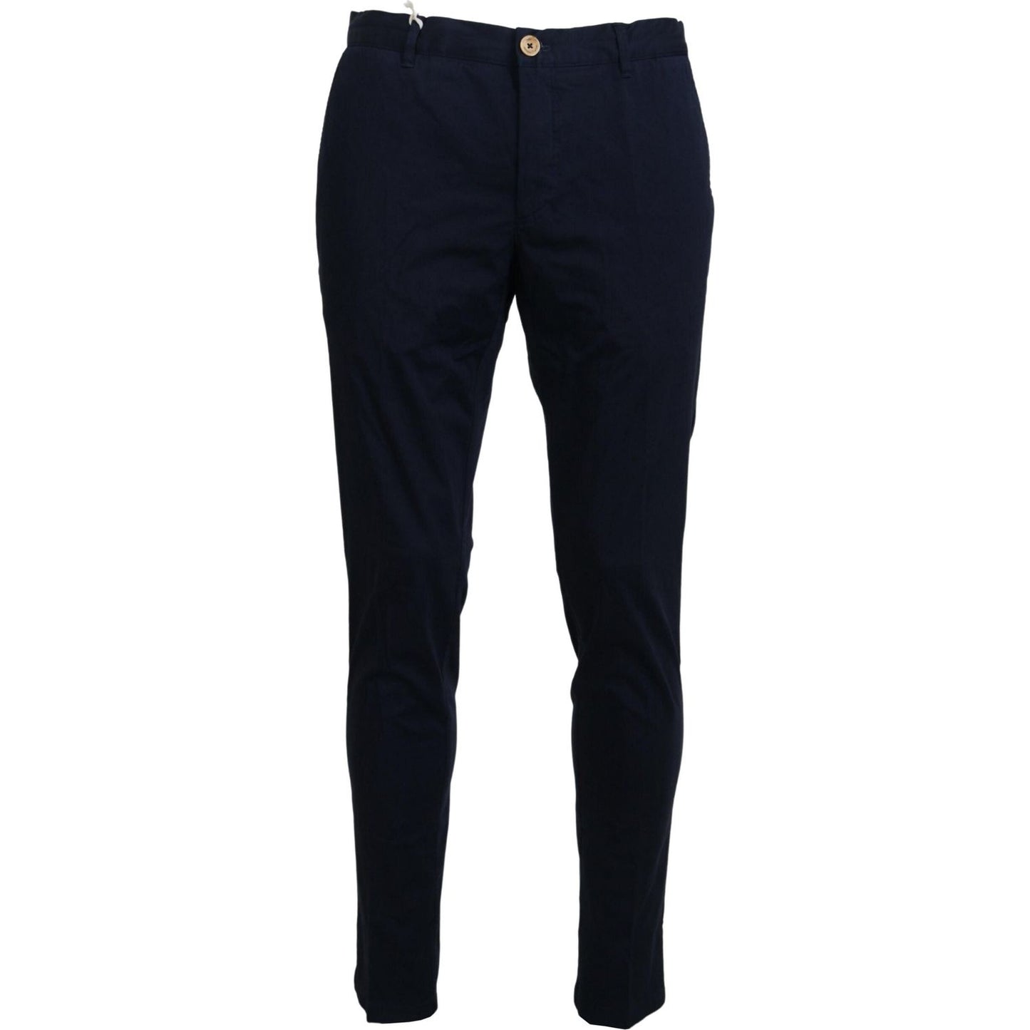 Domenico Tagliente Dark Blue Cotton Skinny Men Pants