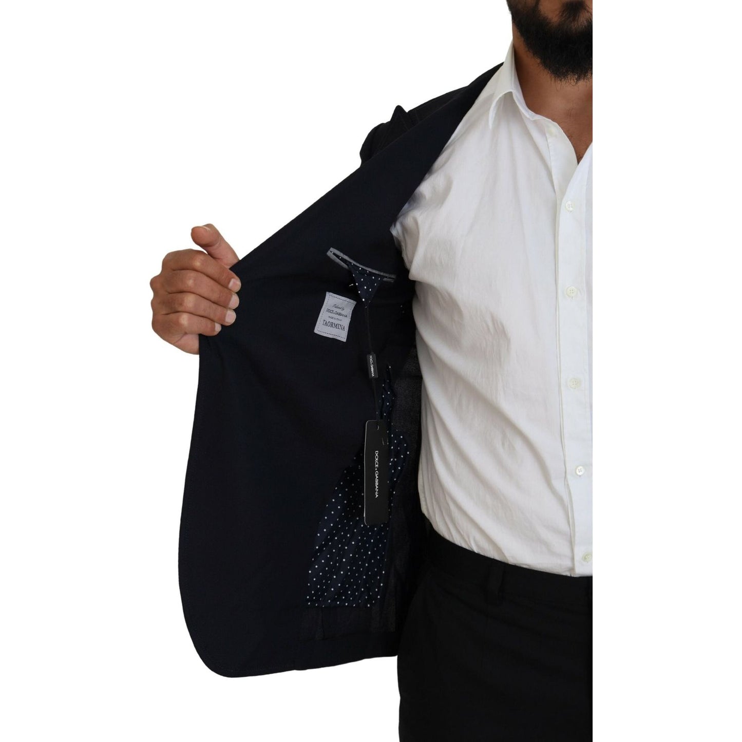 Dolce & Gabbana Blue Wool Formal Taormina Blazer KOS2130- 48
