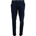 Dolce & Gabbana Elegant Slim Fit Dark Blue Denim Jeans Dolce & Gabbana Black