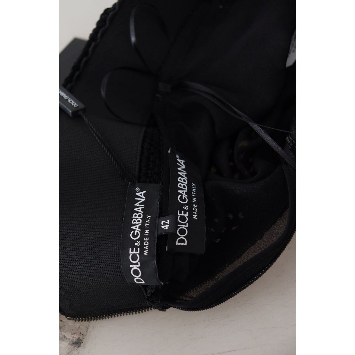 Dolce & Gabbana Black Knitted Cotton High Waist Mermaid Skirt