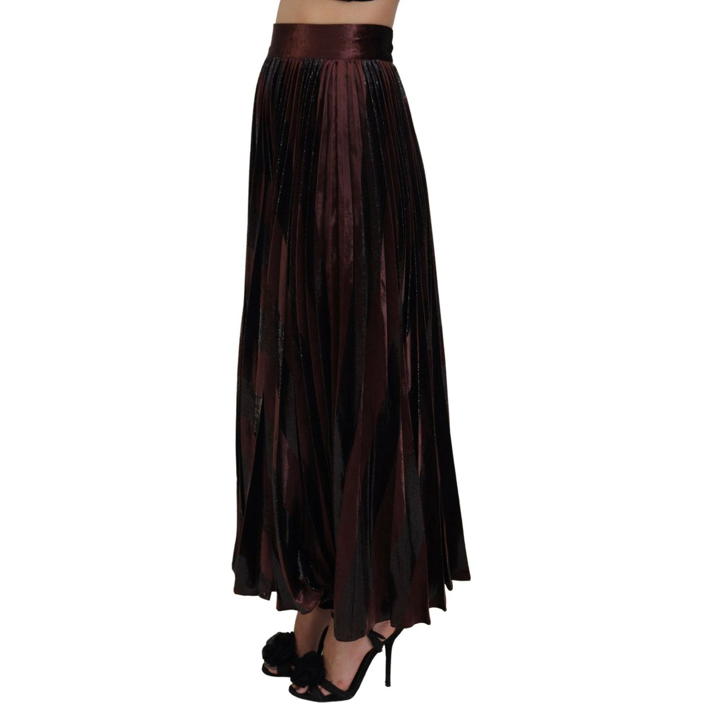 Dolce & Gabbana Elegant High Waist A-Line Maxi Skirt Dolce & Gabbana Black