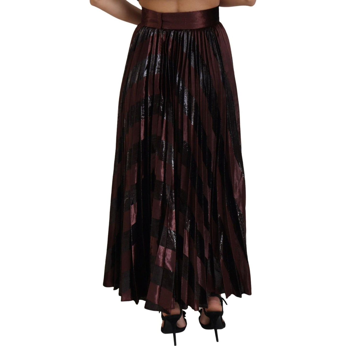 Dolce & Gabbana Elegant High Waist A-Line Maxi Skirt Dolce & Gabbana Black