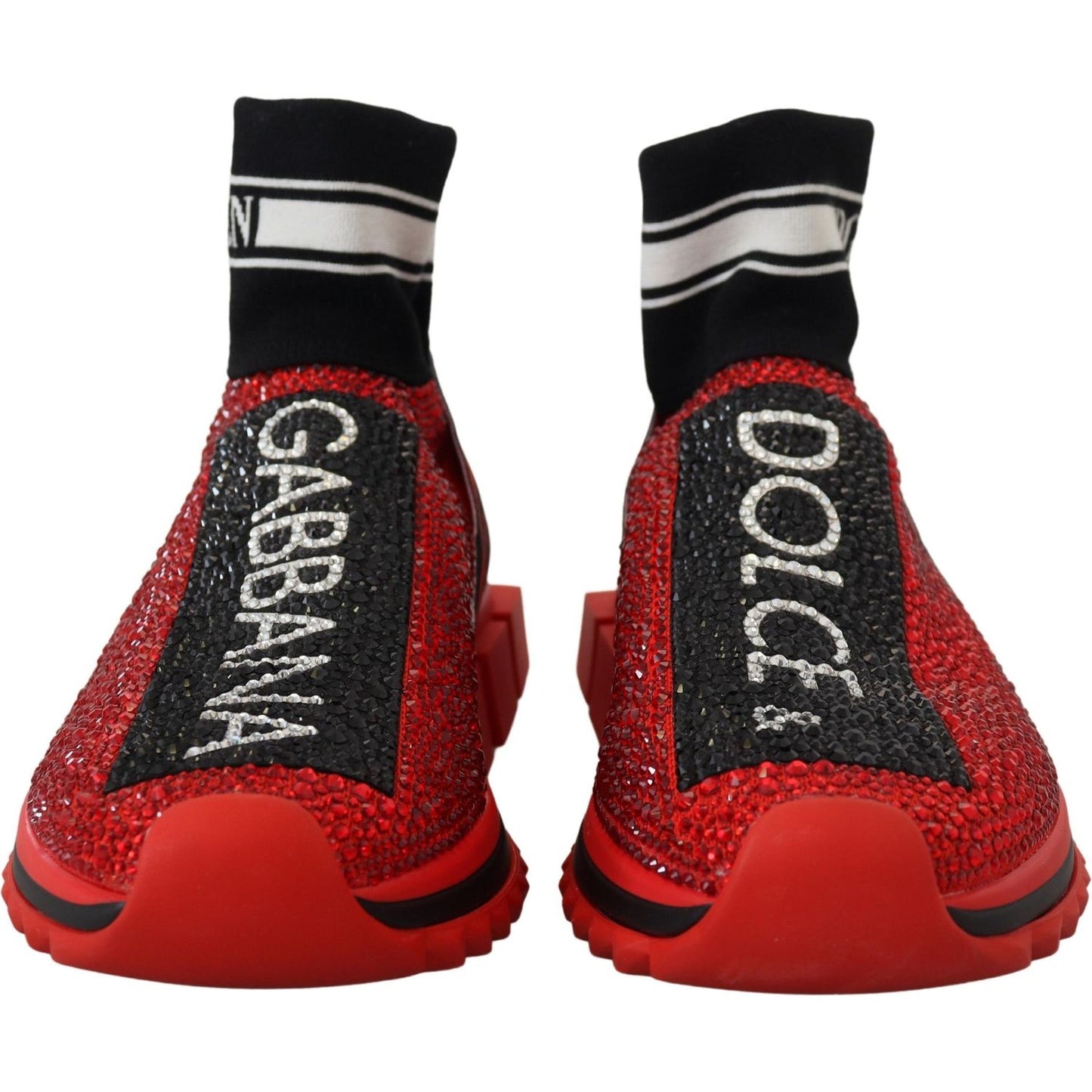 Dolce & Gabbana Exquisite Red Sorrento Slip-On Sneakers Dolce & Gabbana Dark Slate Gray
