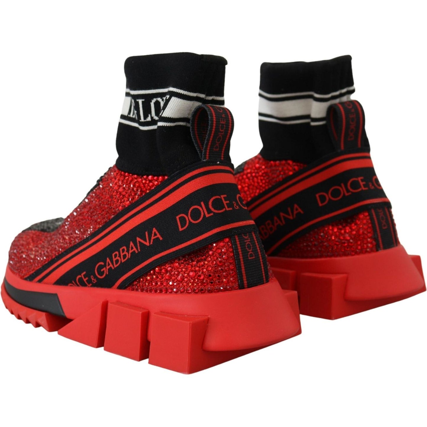 Dolce & Gabbana Exquisite Red Sorrento Slip-On Sneakers Dolce & Gabbana Tomato