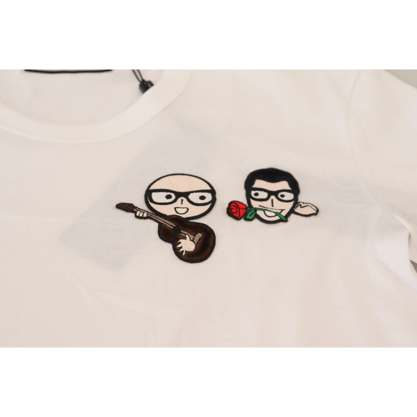 Dolce & Gabbana Elegant White Crewneck Cotton T-Shirt Dolce & Gabbana Light Gray