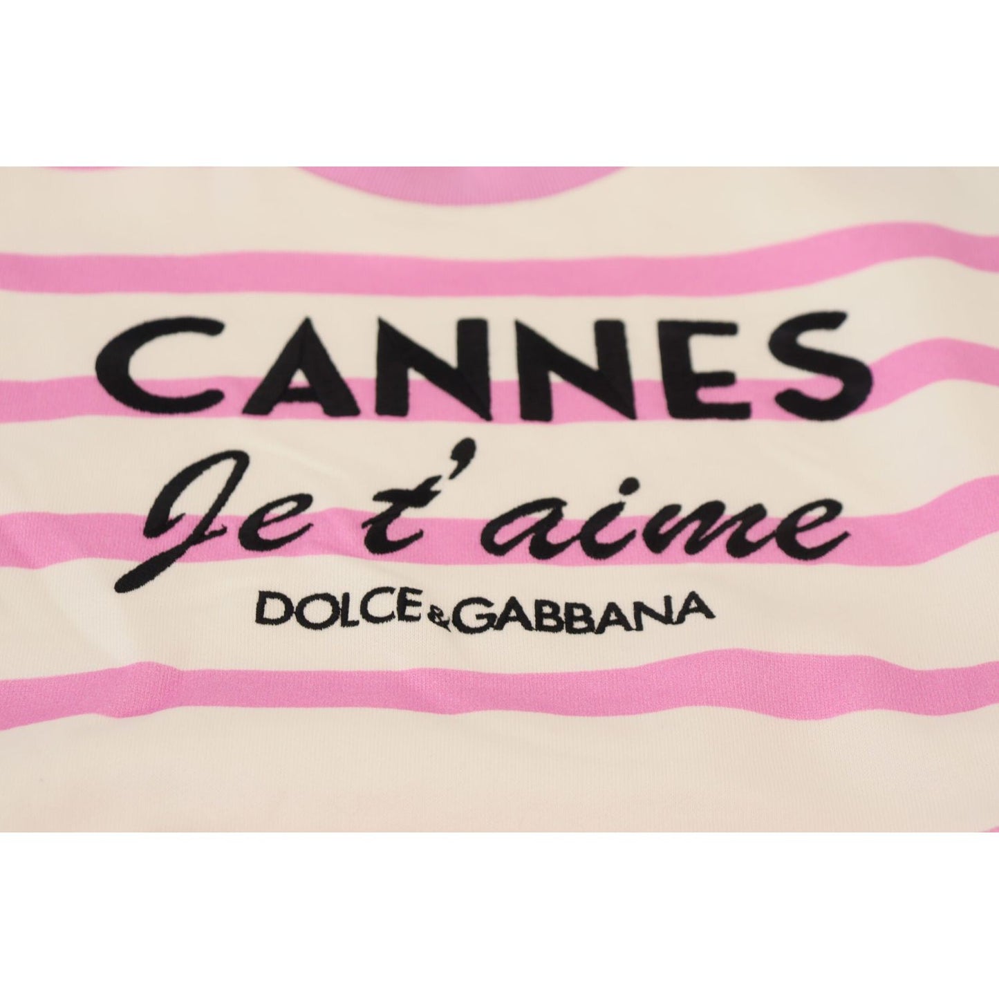 Dolce & Gabbana Exclusive Striped Cotton Crew Neck Tee Dolce & Gabbana Thistle