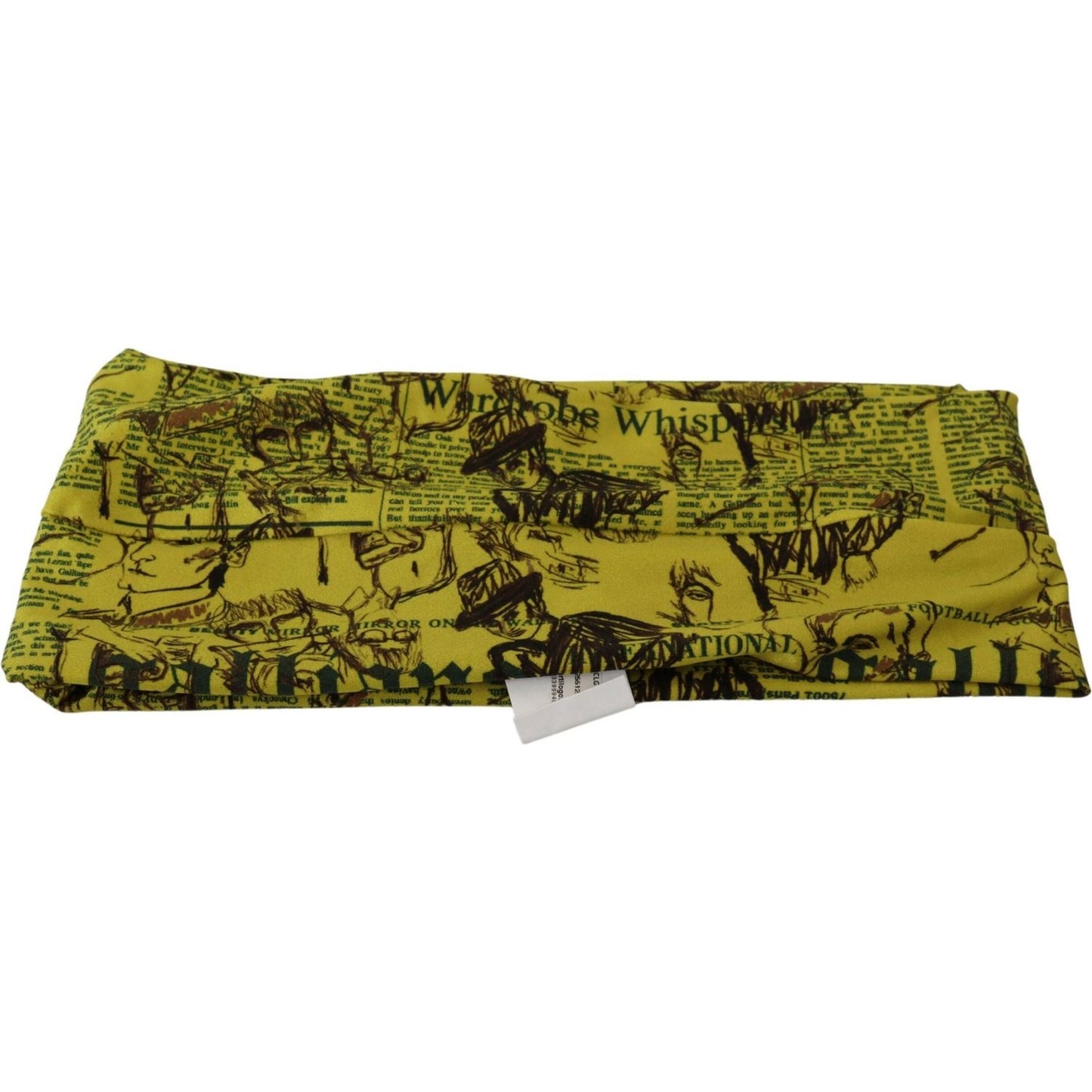 John Galliano Chic Cropped Stretch Top Bra in Multicolor Print John Galliano Olive Drab