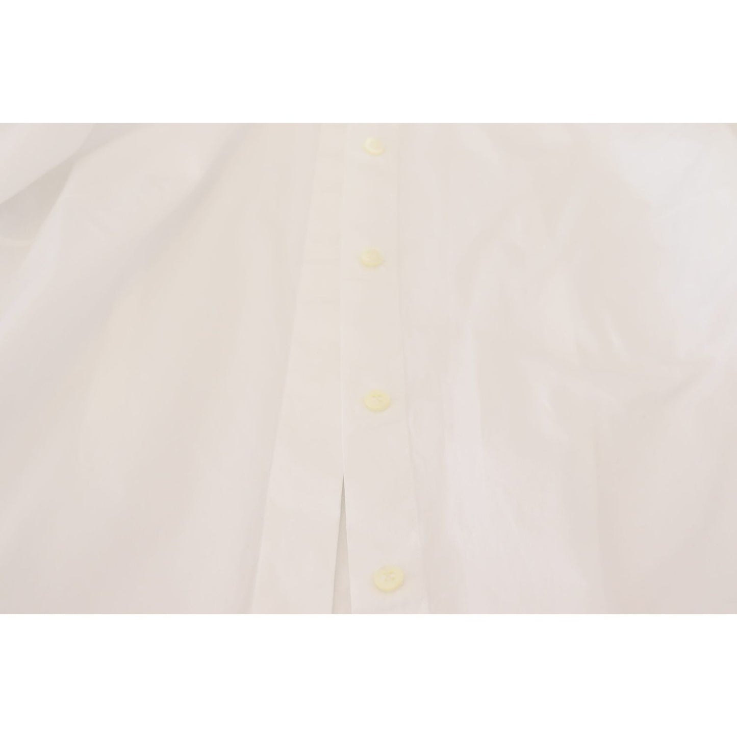 Dolce & Gabbana Elegant White Cotton Button-Up Top Dolce & Gabbana Light Gray