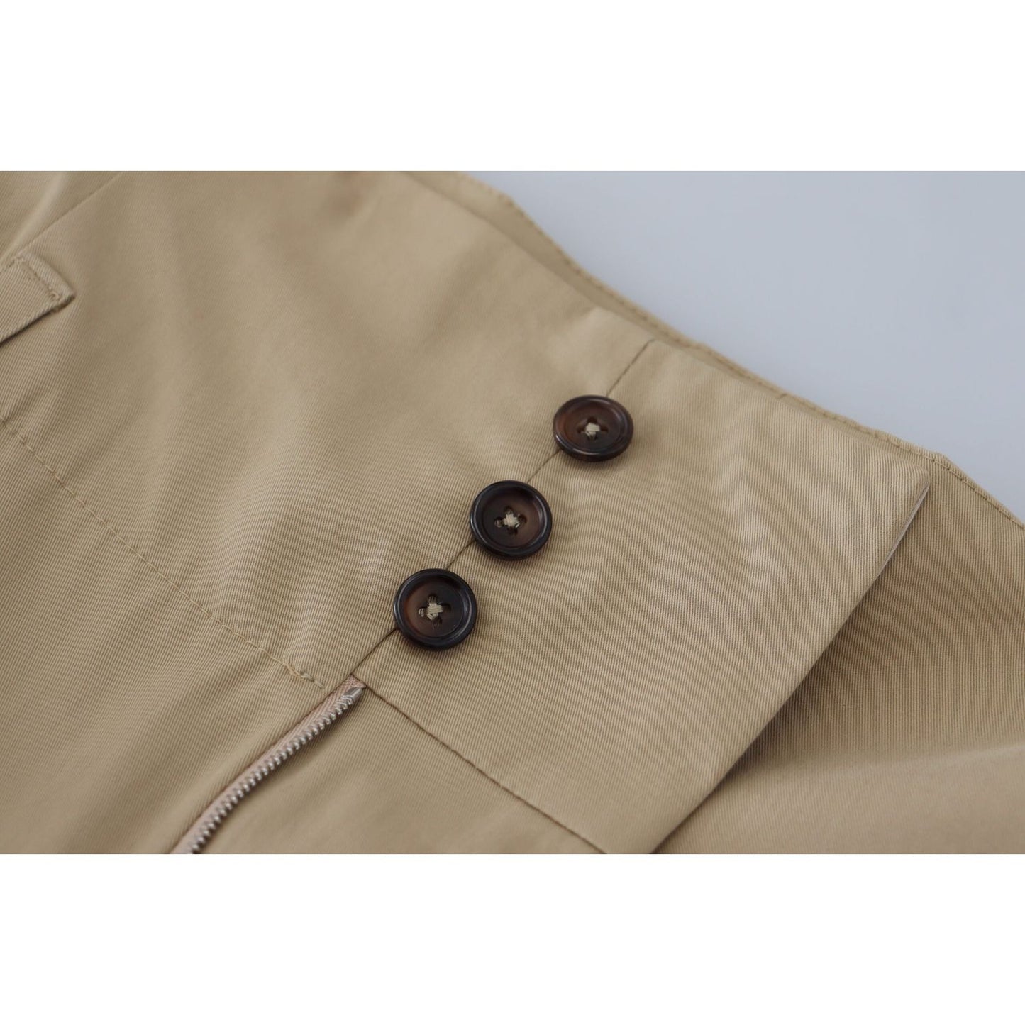 Dolce & Gabbana Elegant High Waist Tapered Trousers Dolce & Gabbana Rosy Brown