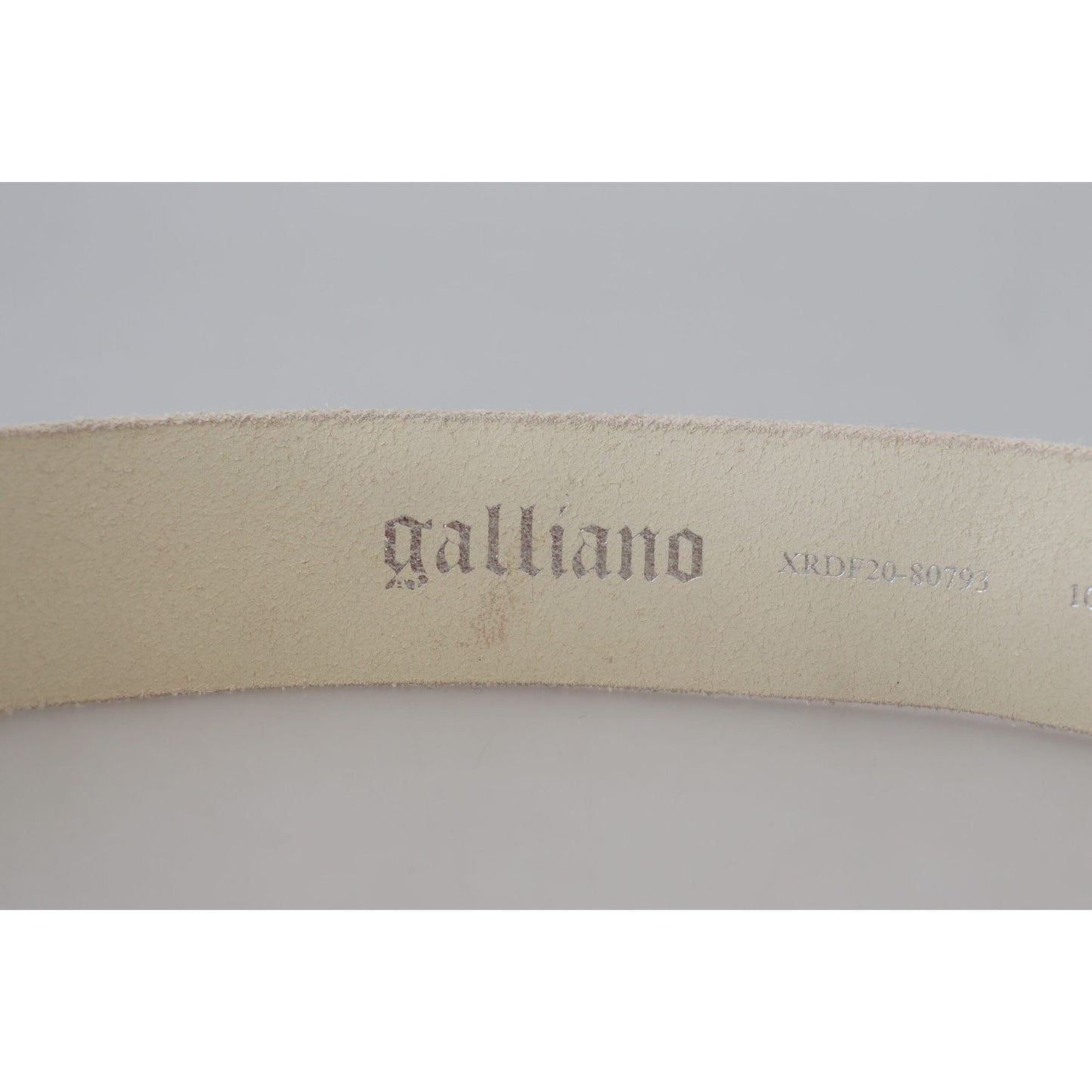 John Galliano Elegant Pink Leather Fashion Belt John Galliano Dark Gray