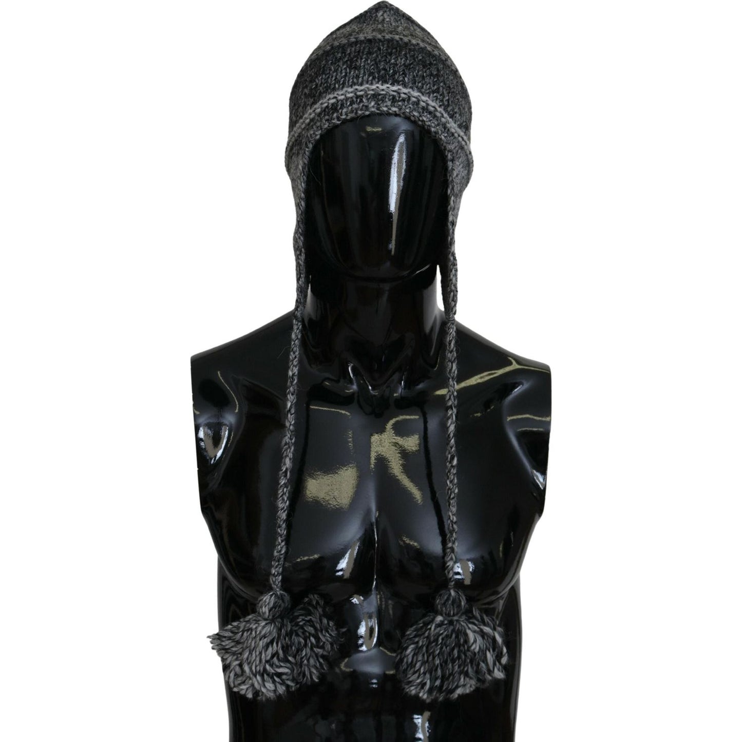 Dolce & Gabbana Elegant Gray Knitted Beanie Hat Dolce & Gabbana Black