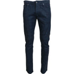 Exte Chic Tapered Blue Denim Jeans Exte Dark Slate Gray