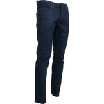 Exte Chic Tapered Blue Denim Jeans Exte Dark Slate Gray
