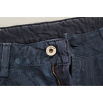 Exte Chic Tapered Blue Denim Jeans Exte Dark Slate Gray