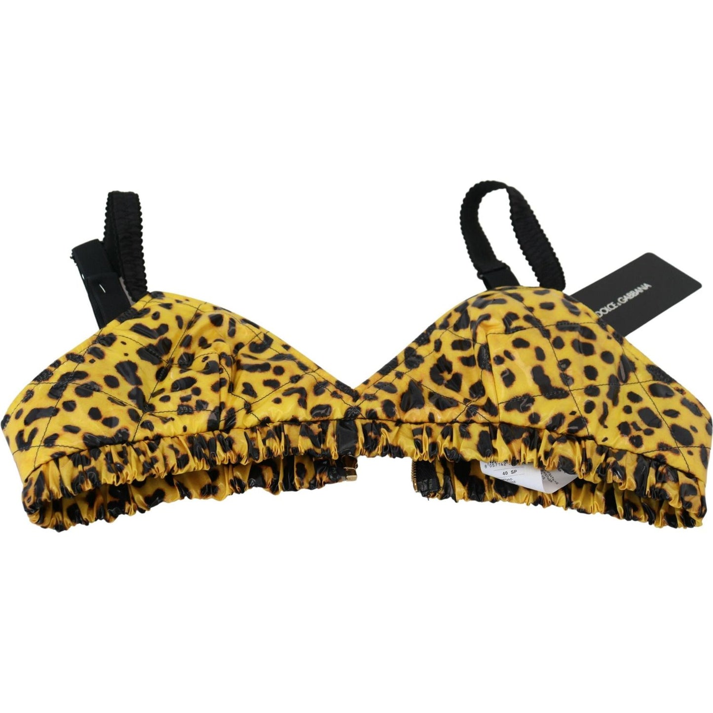 Dolce & Gabbana Chic Leopard Print Sleeveless Corset Top Dolce & Gabbana Dark Khaki