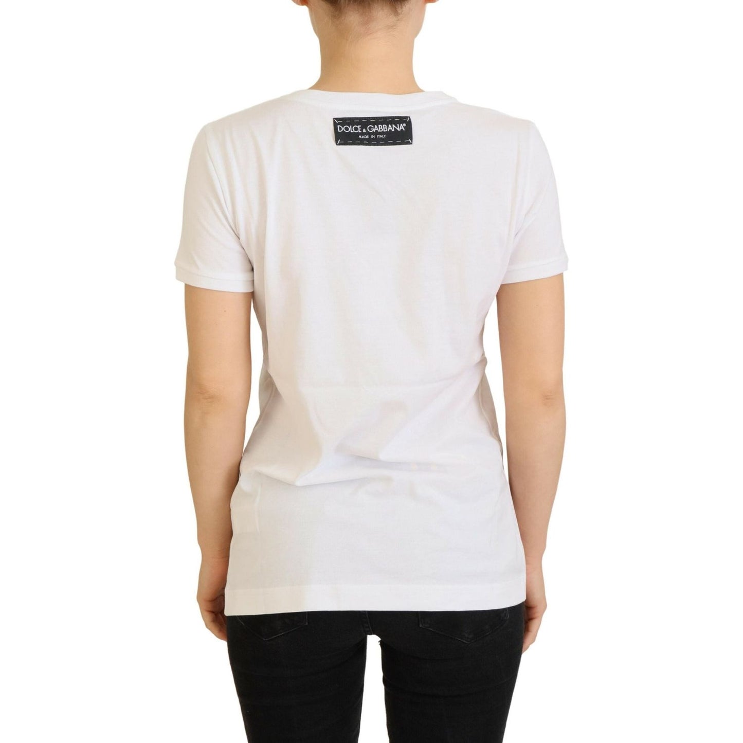 Dolce & Gabbana Iconic Prints Designer Cotton Tee Dolce & Gabbana Light Gray