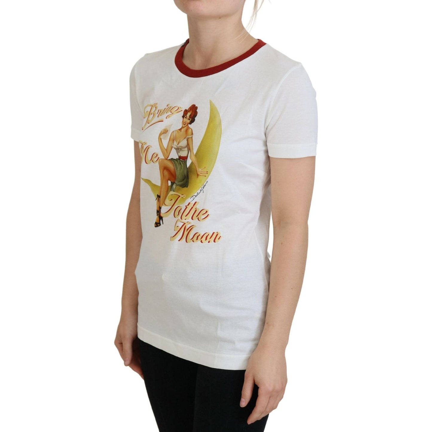 Dolce & Gabbana Elegant White Cotton Casual Top Dolce & Gabbana Gray