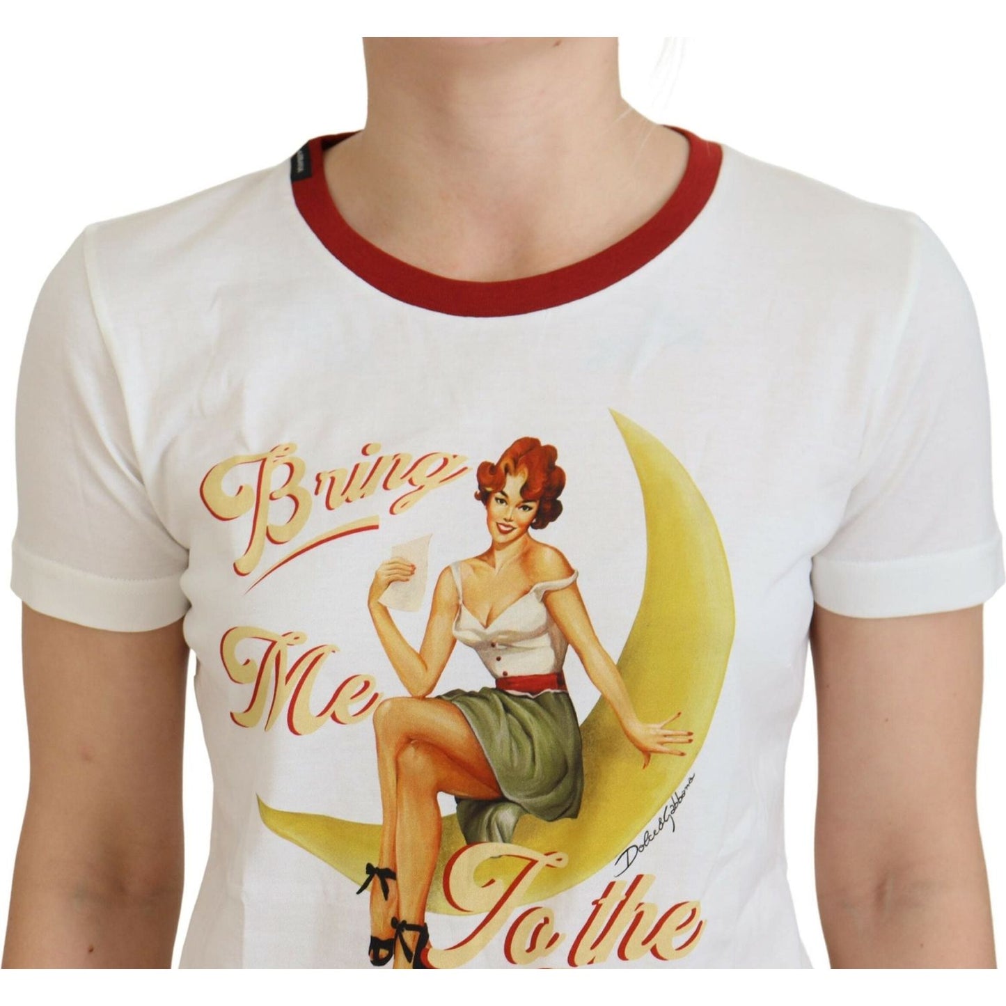 Dolce & Gabbana Elegant White Cotton Casual Top Dolce & Gabbana Light Gray
