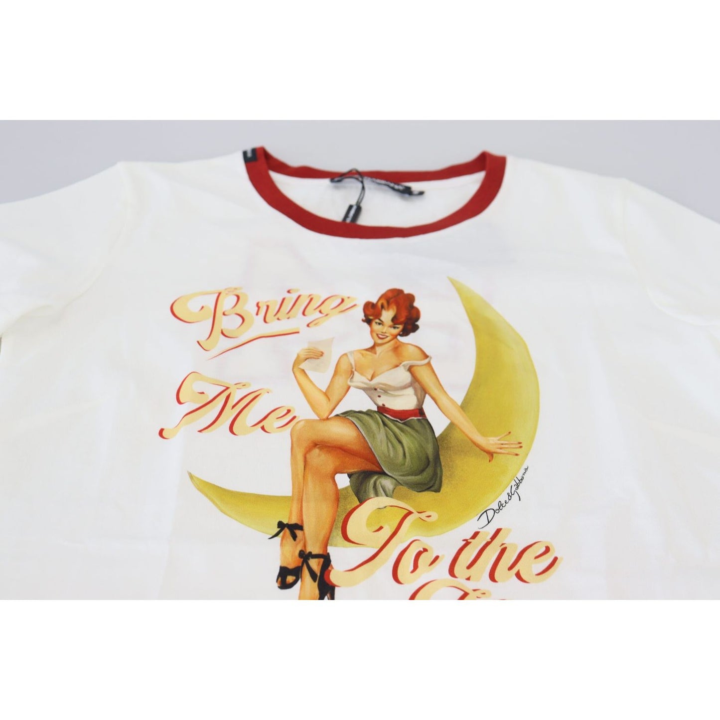 Dolce & Gabbana Elegant White Cotton Casual Top Dolce & Gabbana Light Gray