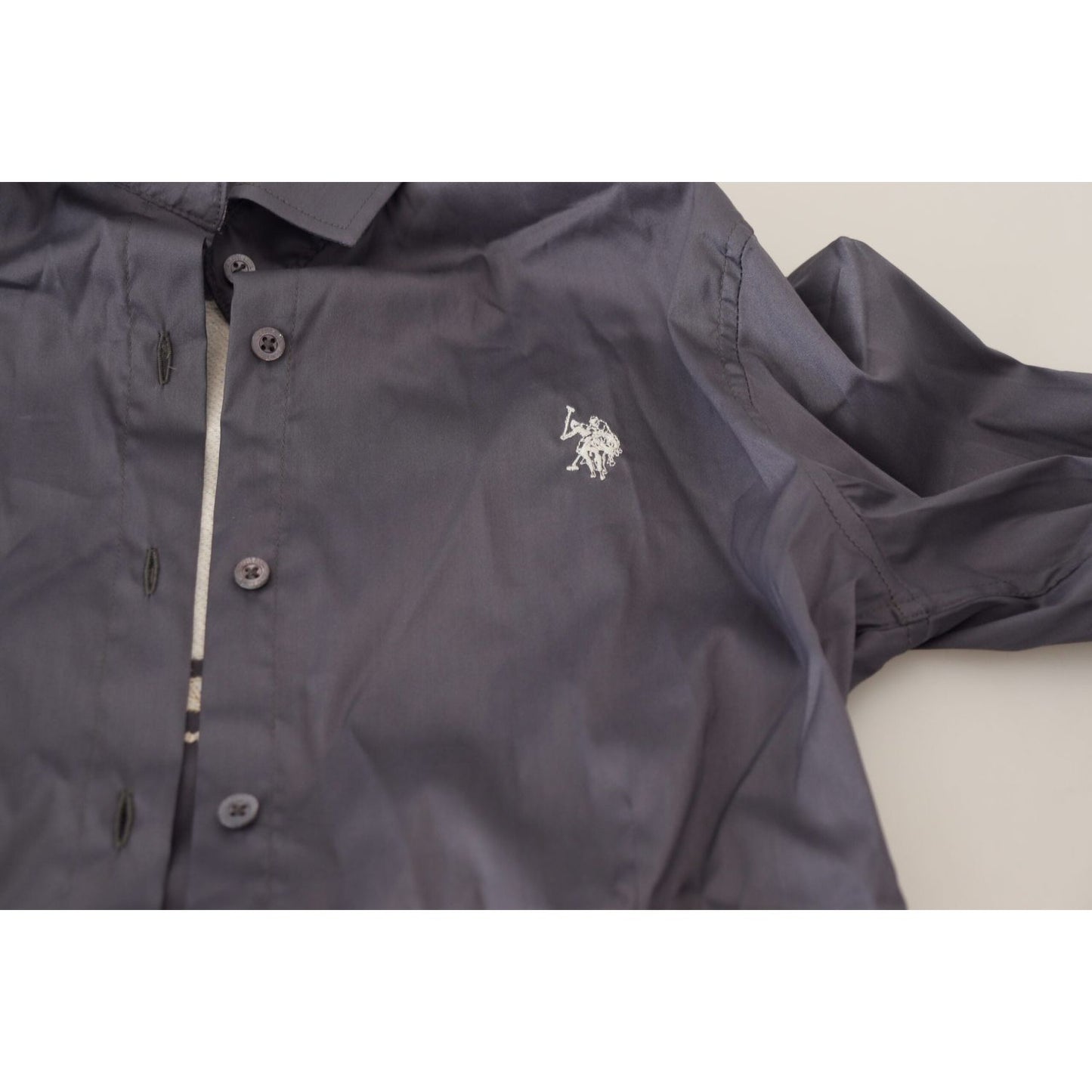 U.S. POLO ASSN. Elegant Gray Long Sleeve Polo Top U.S. POLO ASSN. Dark Slate Gray