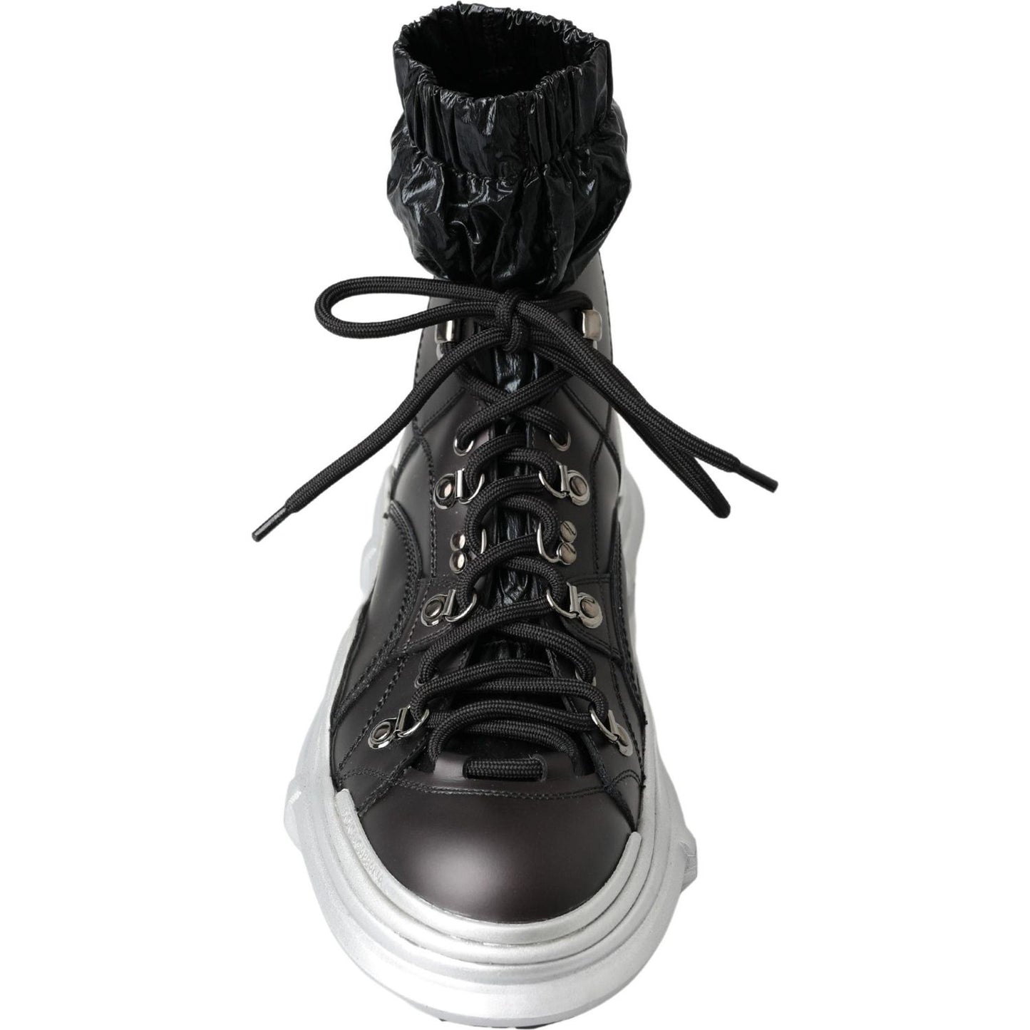 Dolce & Gabbana Black High Top Sneaker Bootie Dolce & Gabbana Dark Slate Gray