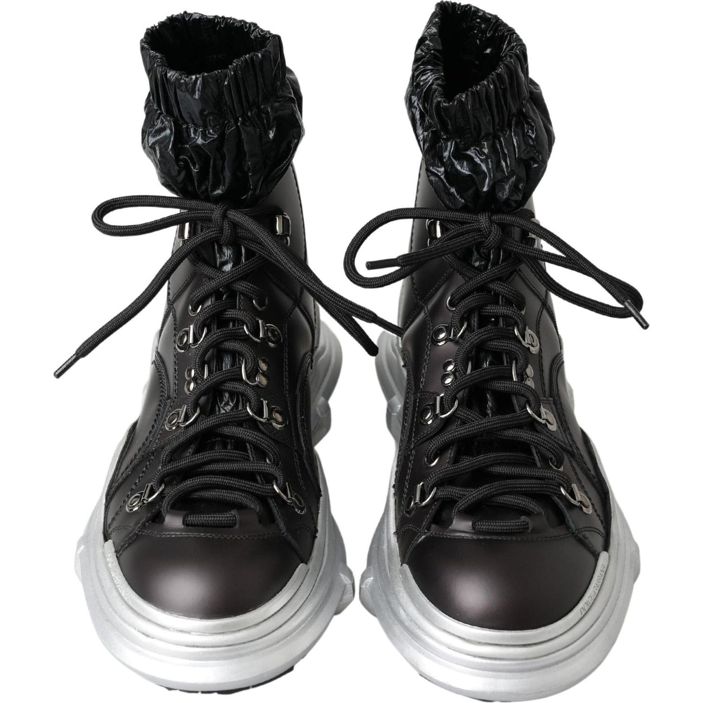 Dolce & Gabbana Black High Top Sneaker Bootie Dolce & Gabbana Black