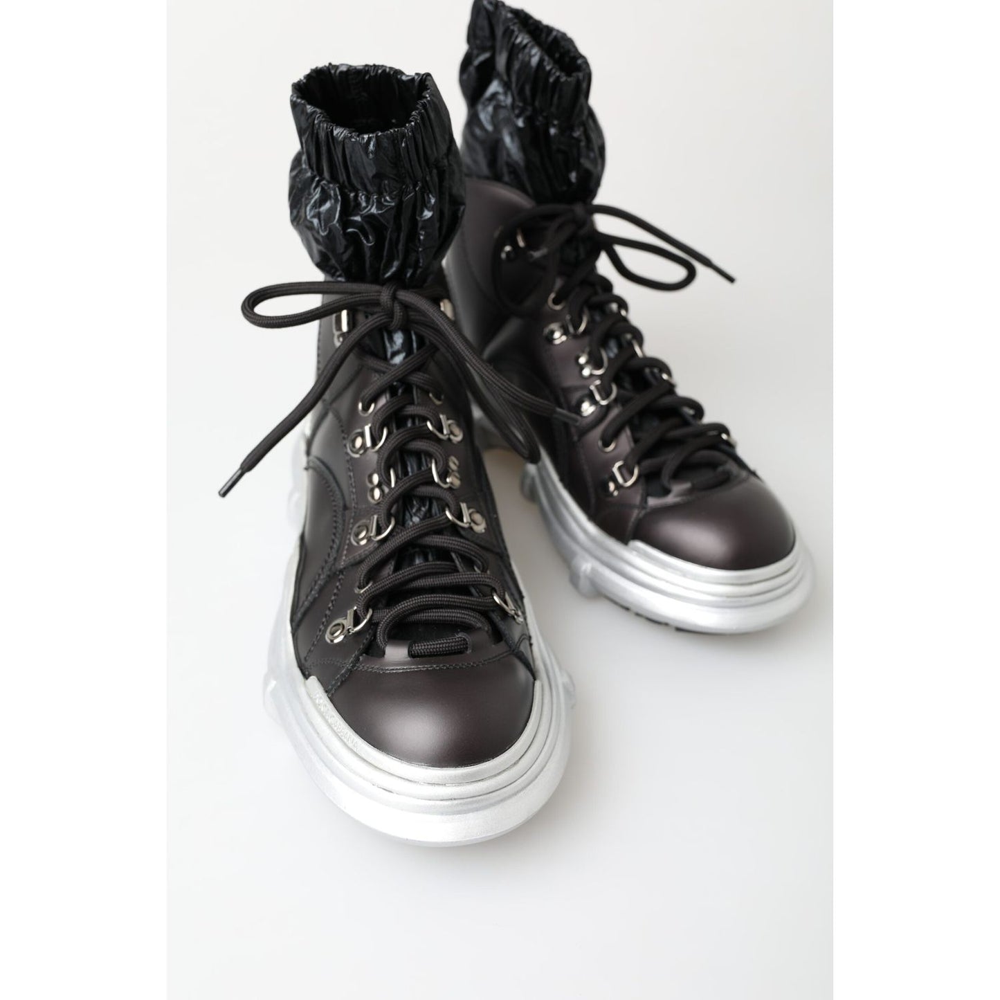 Dolce & Gabbana Black High Top Sneaker Bootie Dolce & Gabbana Lavender