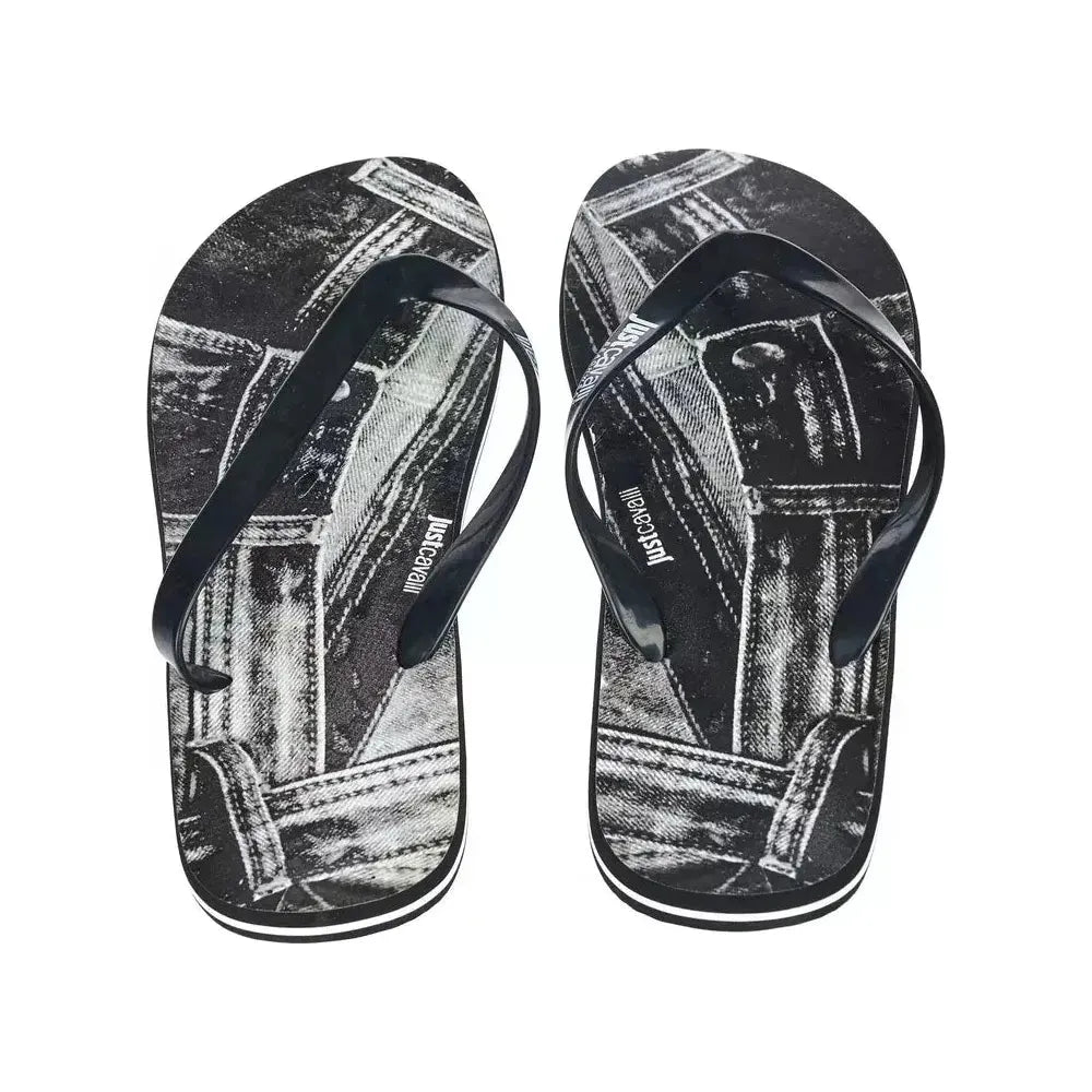 Just Cavalli Black EVA Men Sandal Just Cavalli Dark Slate Gray