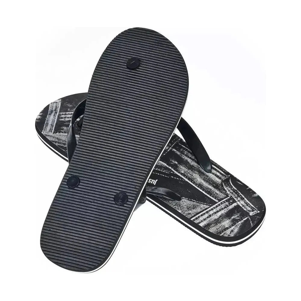 Just Cavalli Black EVA Men Sandal Just Cavalli Dark Slate Gray