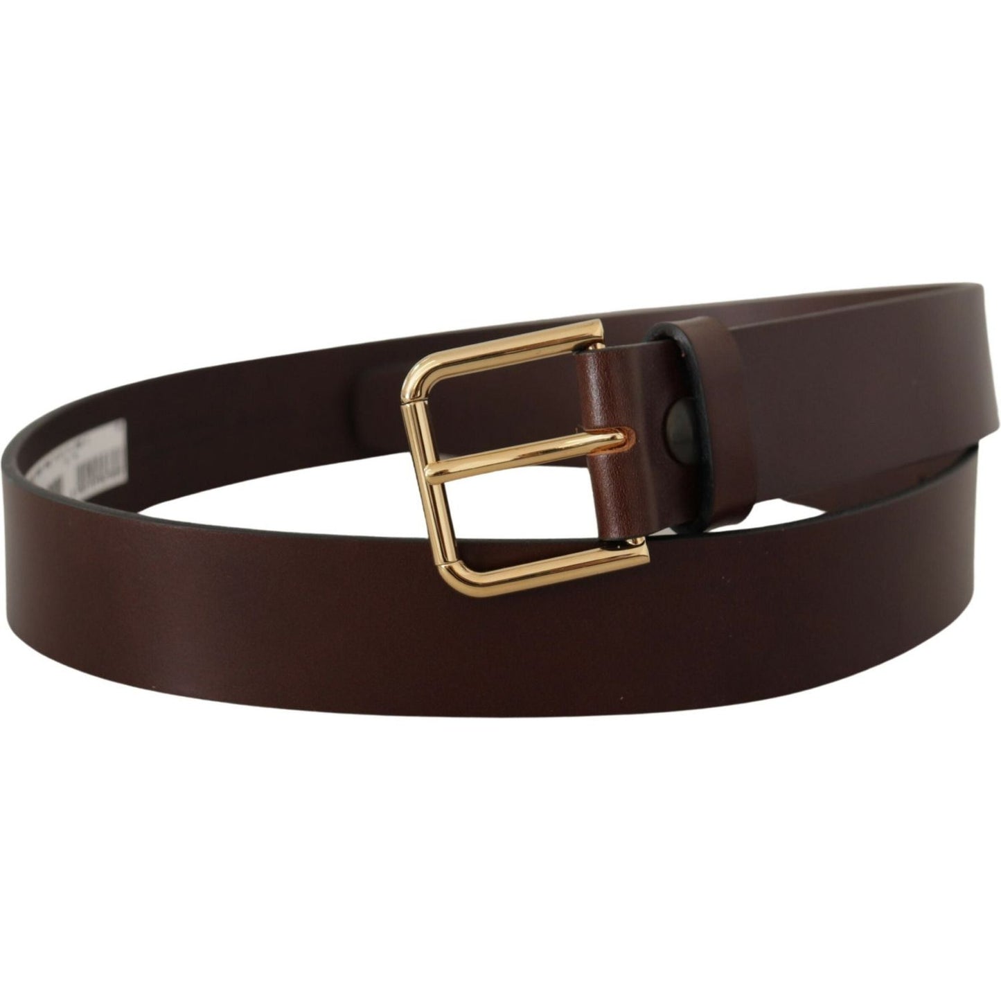 Dolce & Gabbana Elegant Dark Brown Leather Belt Dolce & Gabbana Dark Slate Gray