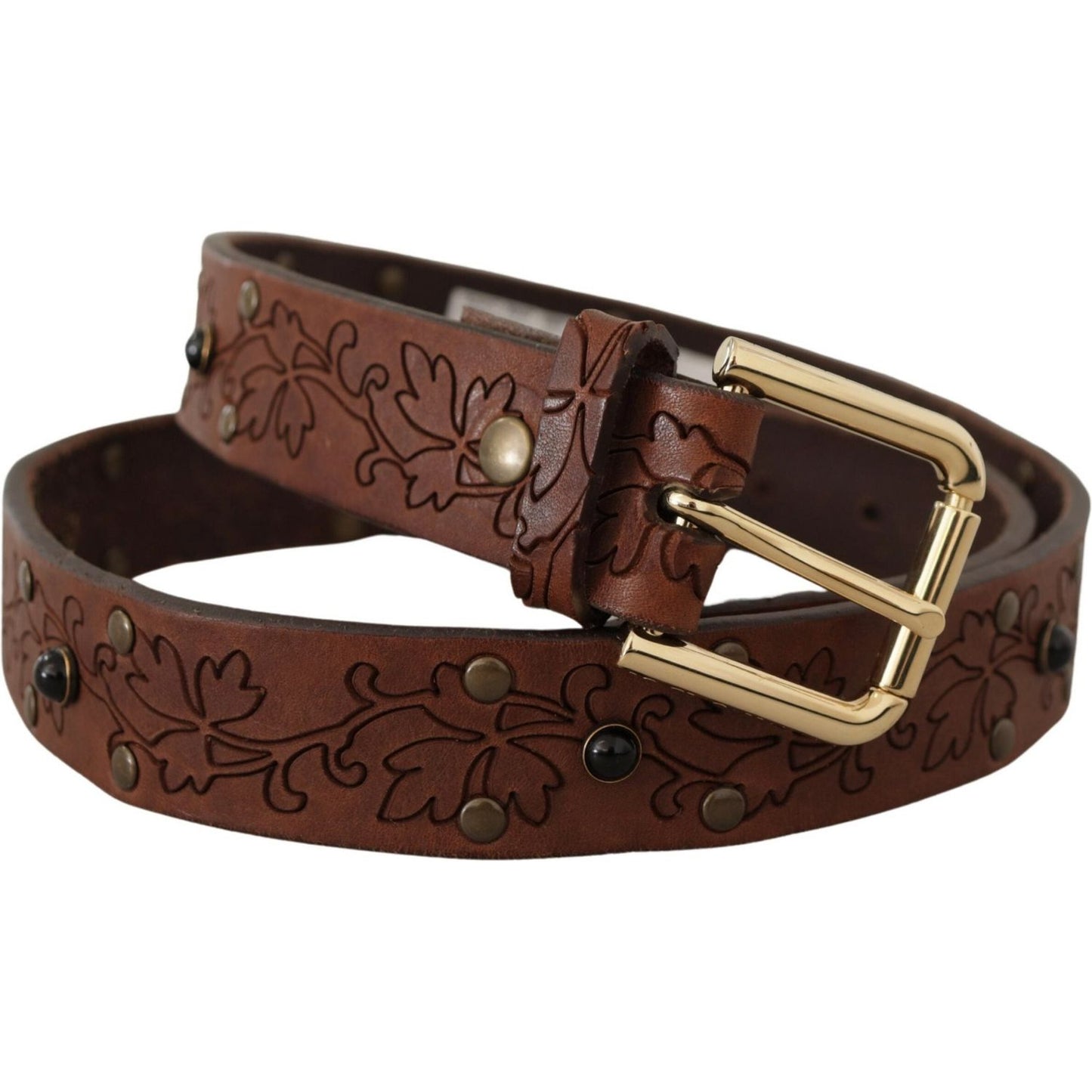 Dolce & Gabbana Elegant Leather Belt with Metal Buckle Dolce & Gabbana Dark Slate Gray