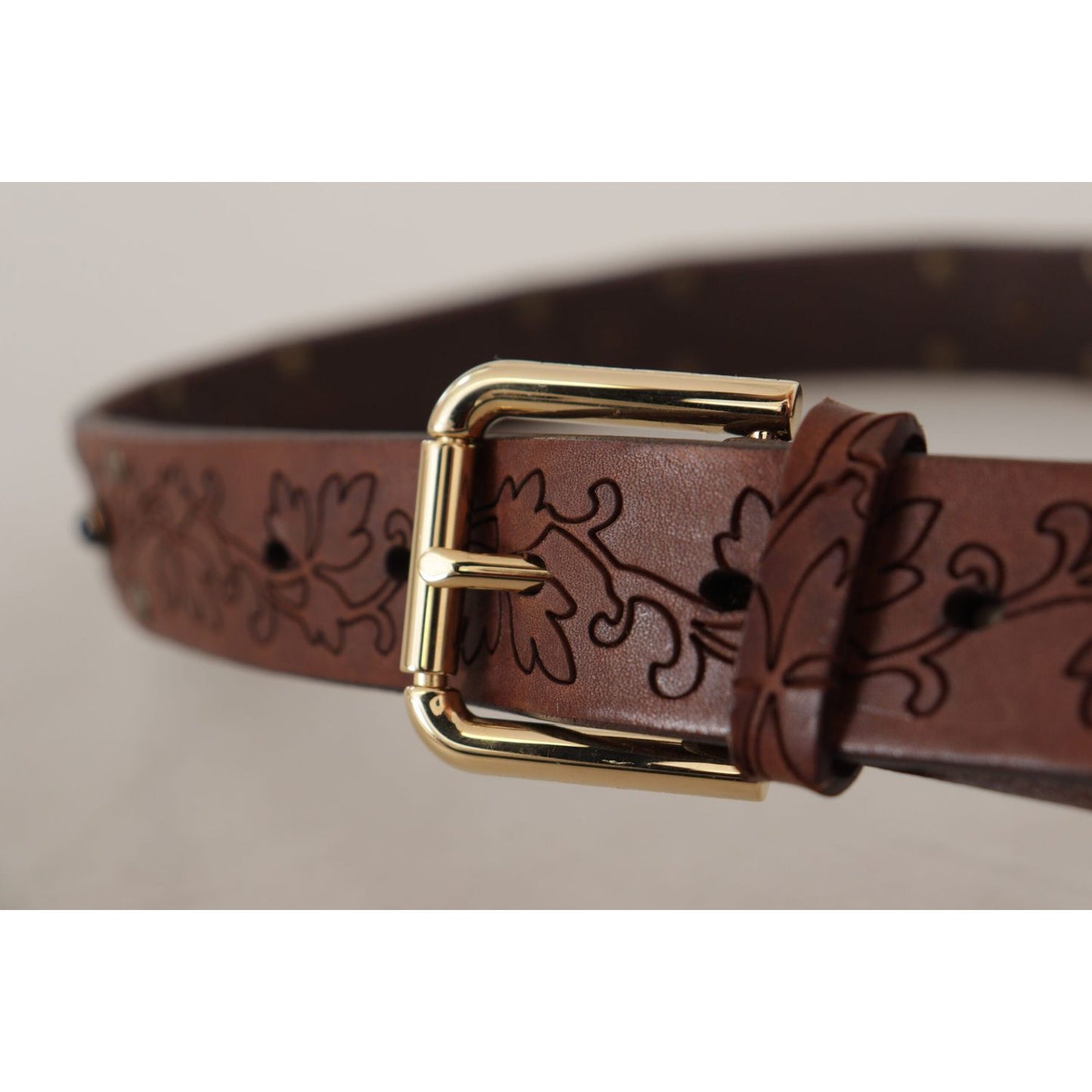 Dolce & Gabbana Elegant Leather Belt with Metal Buckle Dolce & Gabbana Dark Gray