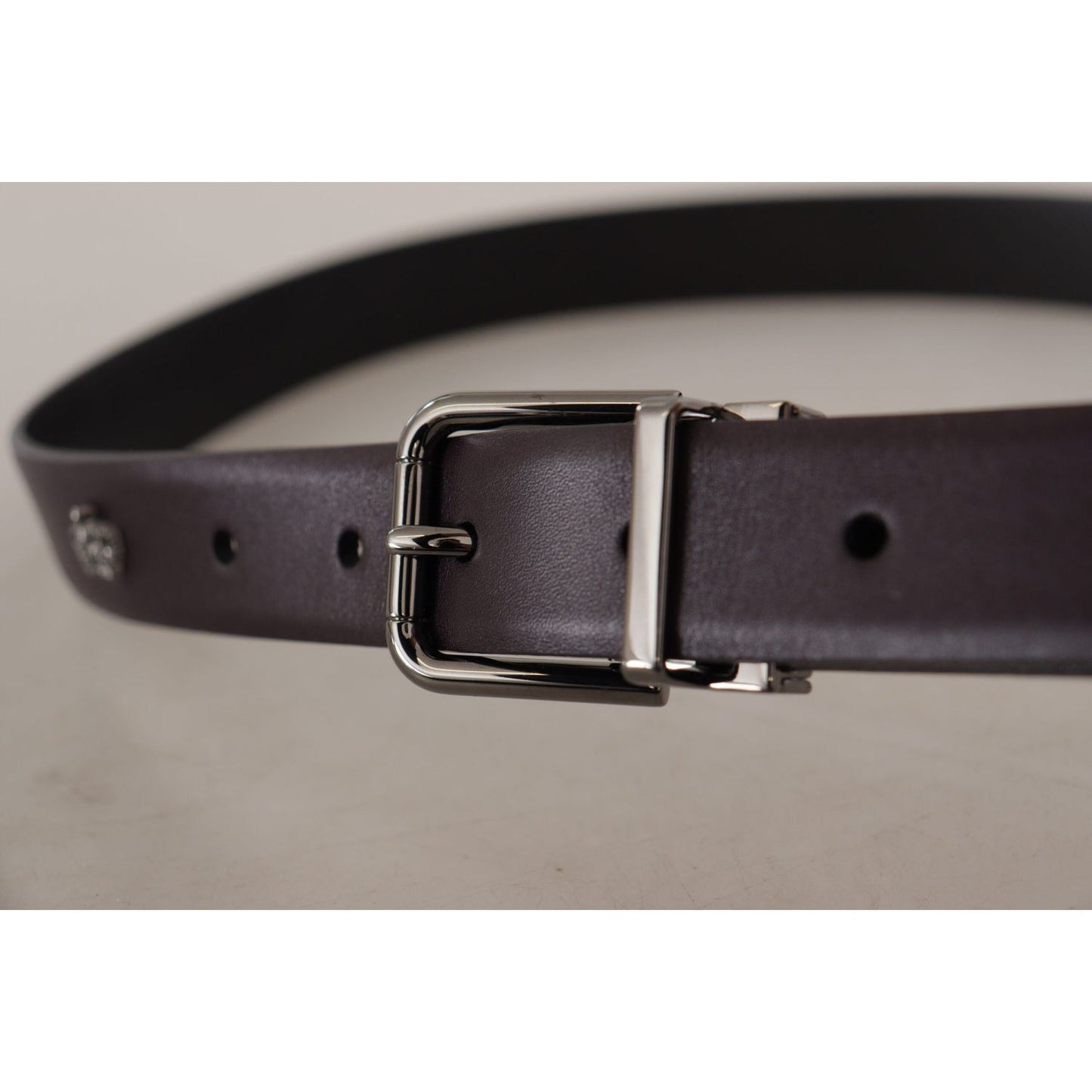 Dolce & Gabbana Elegant Dark Brown Leather Belt Dolce & Gabbana Rosy Brown