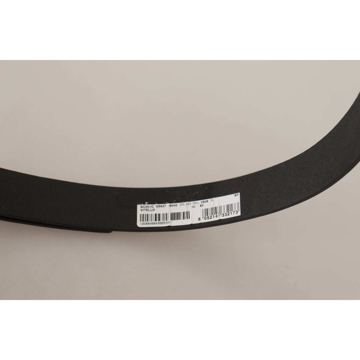 Dolce & Gabbana Elegant Black Leather Belt with Metal Buckle Dolce & Gabbana Gray