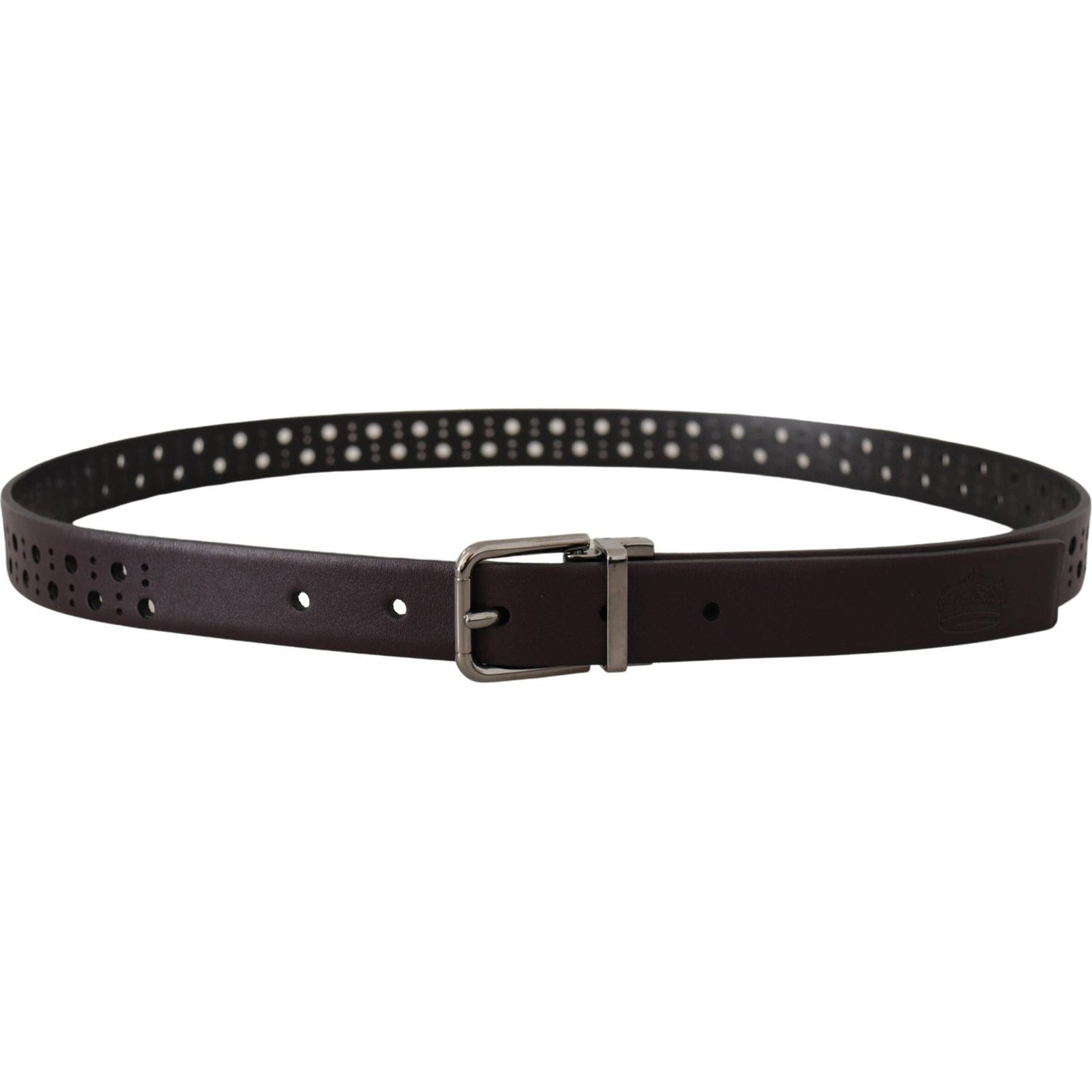 Dolce & Gabbana Elegant Dark Purple Leather Belt Dolce & Gabbana Dark Slate Gray