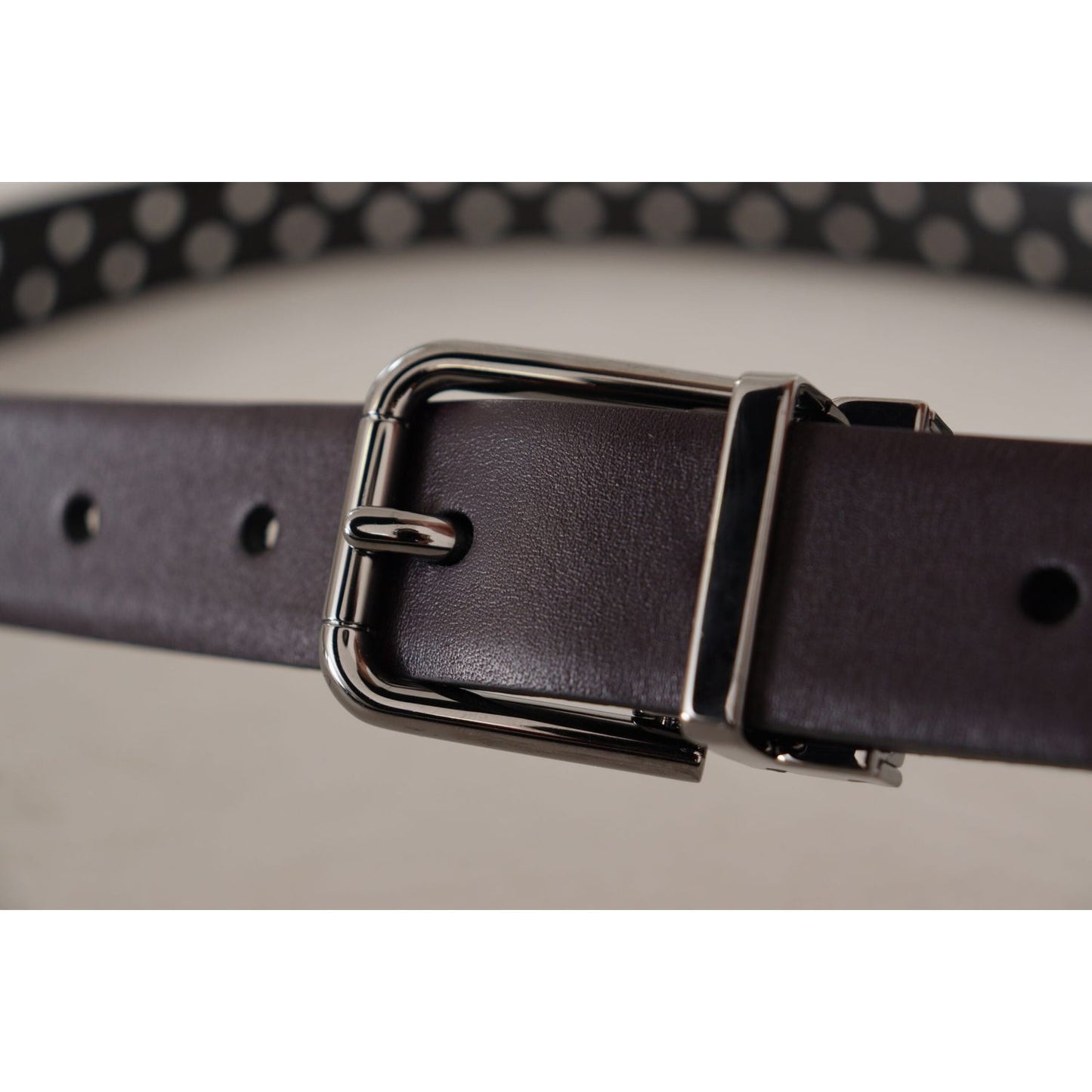 Dolce & Gabbana Elegant Dark Purple Leather Belt Dolce & Gabbana Dark Slate Gray