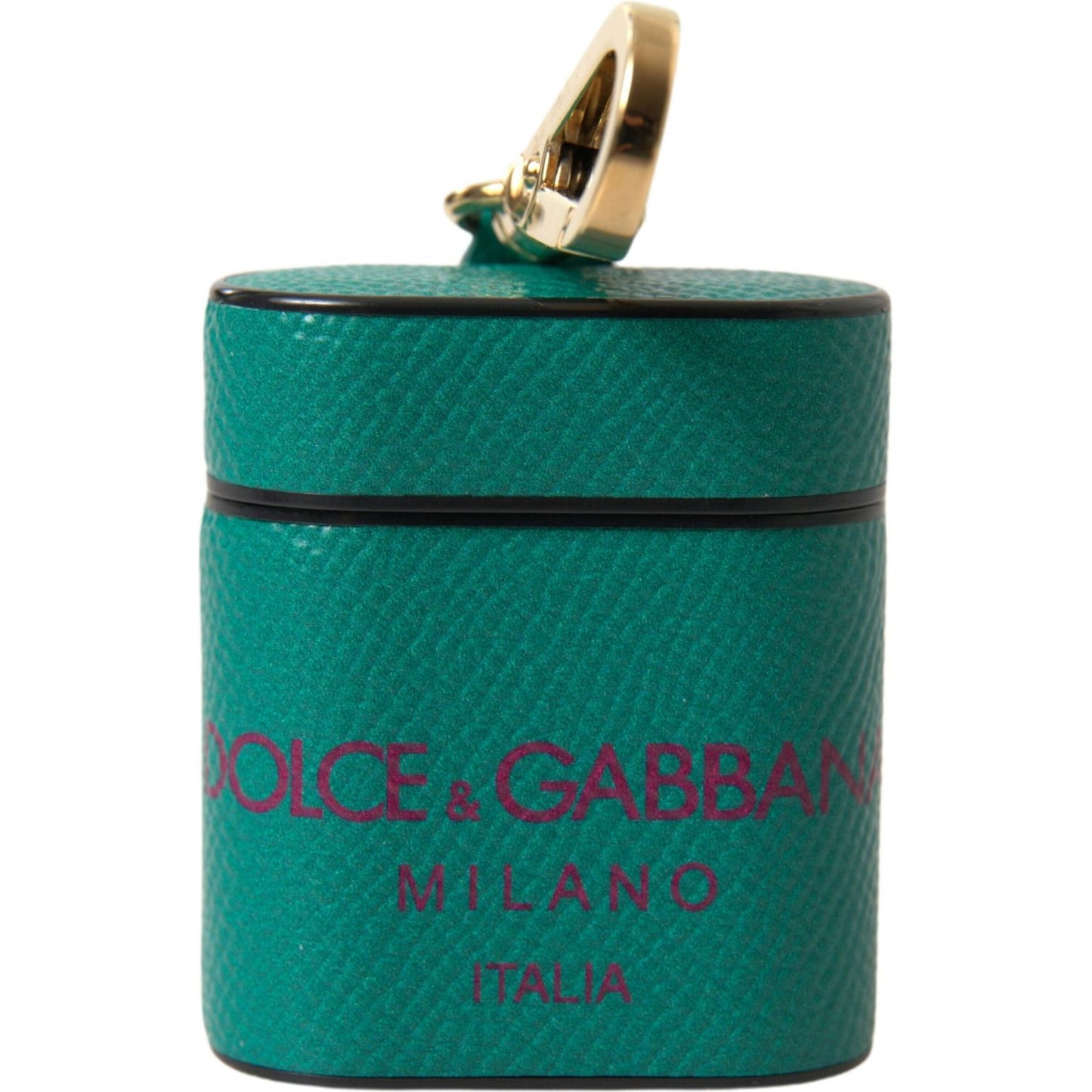 Dolce & Gabbana Elegant Leather Airpods Case in Green and Maroon Dolce & Gabbana Dark Slate Gray