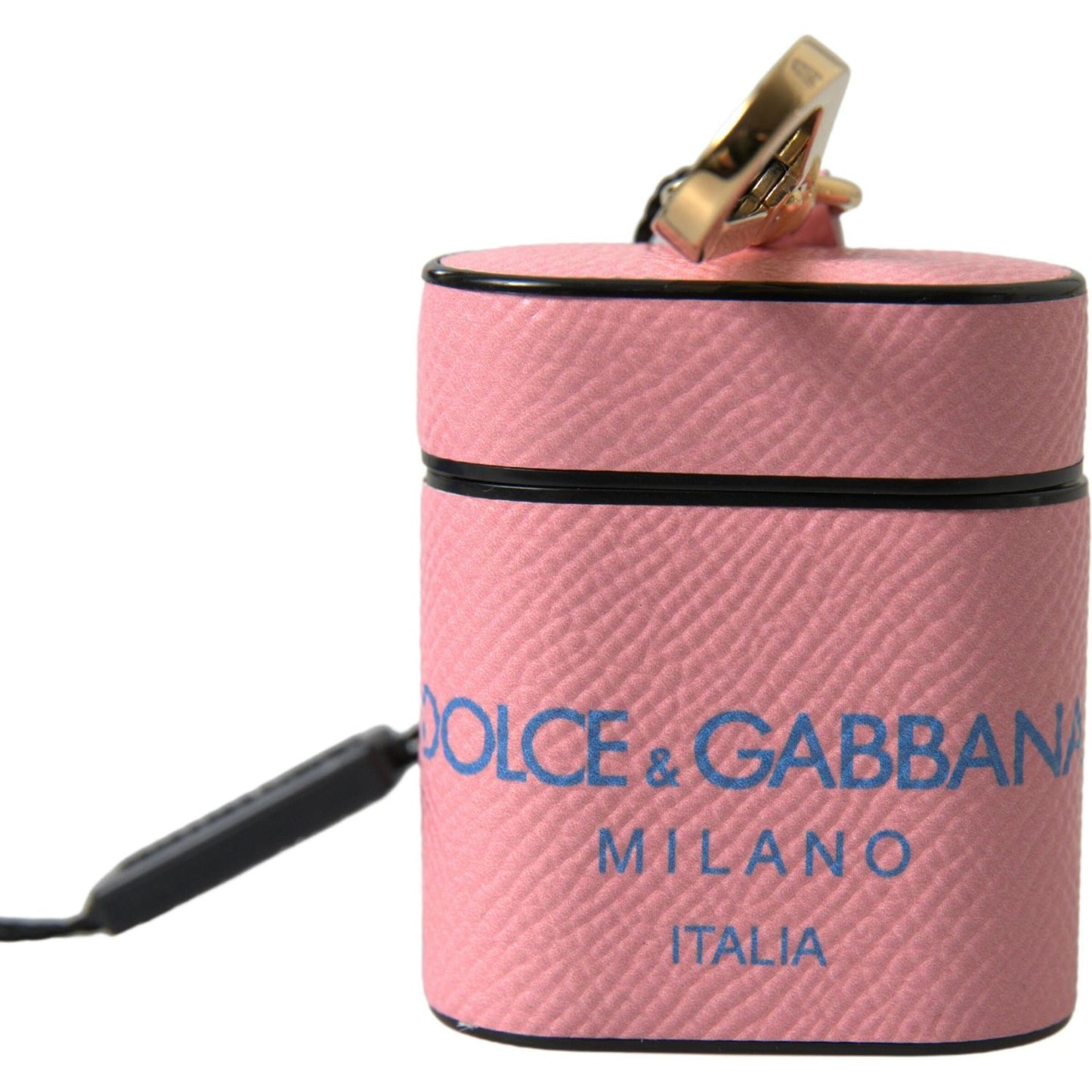 Dolce & Gabbana Chic Calf Leather Airpods Case in Pink Dolce & Gabbana Rosy Brown