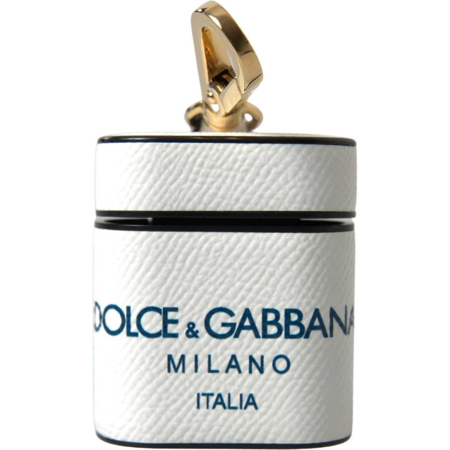 Dolce & Gabbana Elegant Leather Airpods Case in White & Blue Dolce & Gabbana Gray