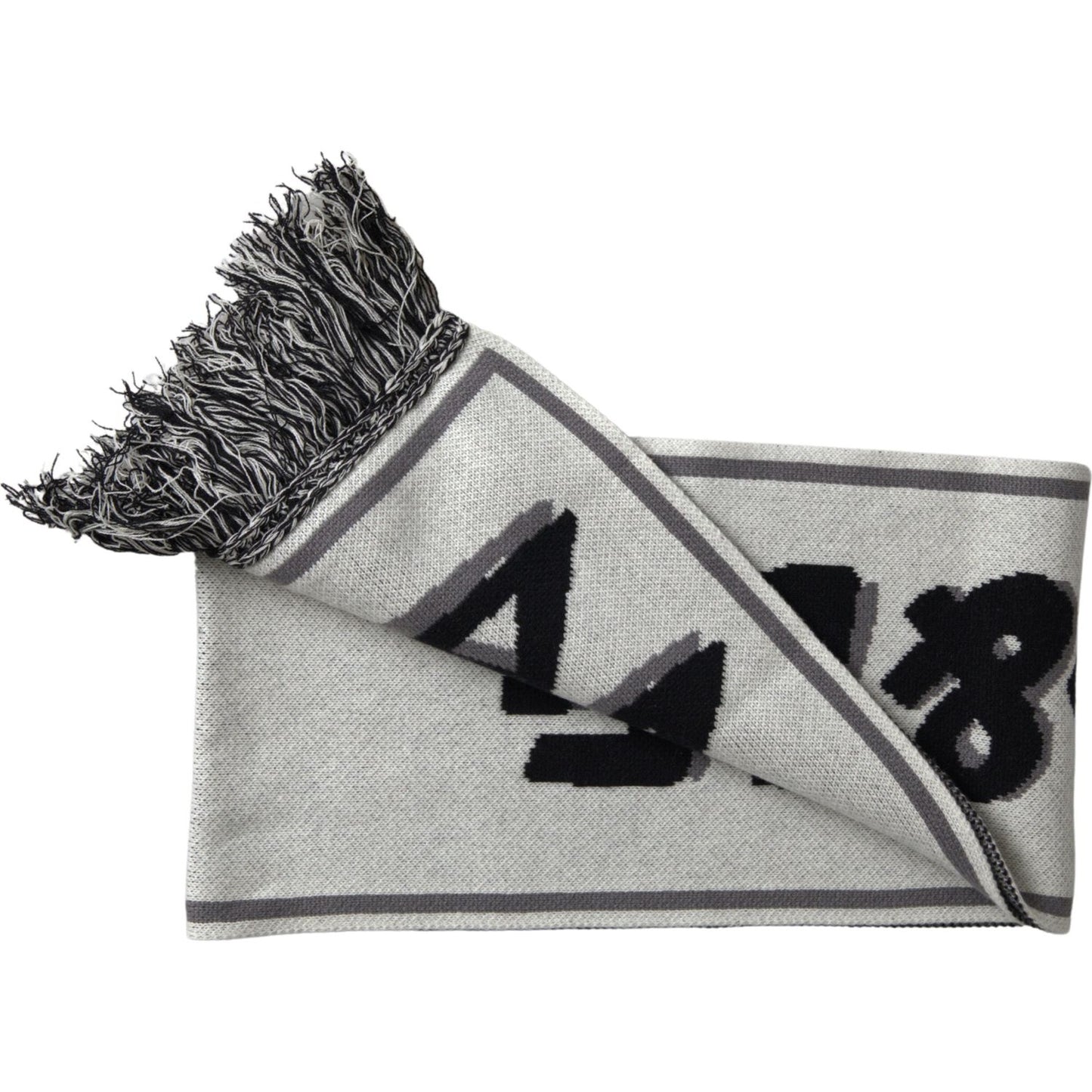 Dolce & Gabbana Elegant Gray Cashmere Men's Scarf Dolce & Gabbana Dark Gray