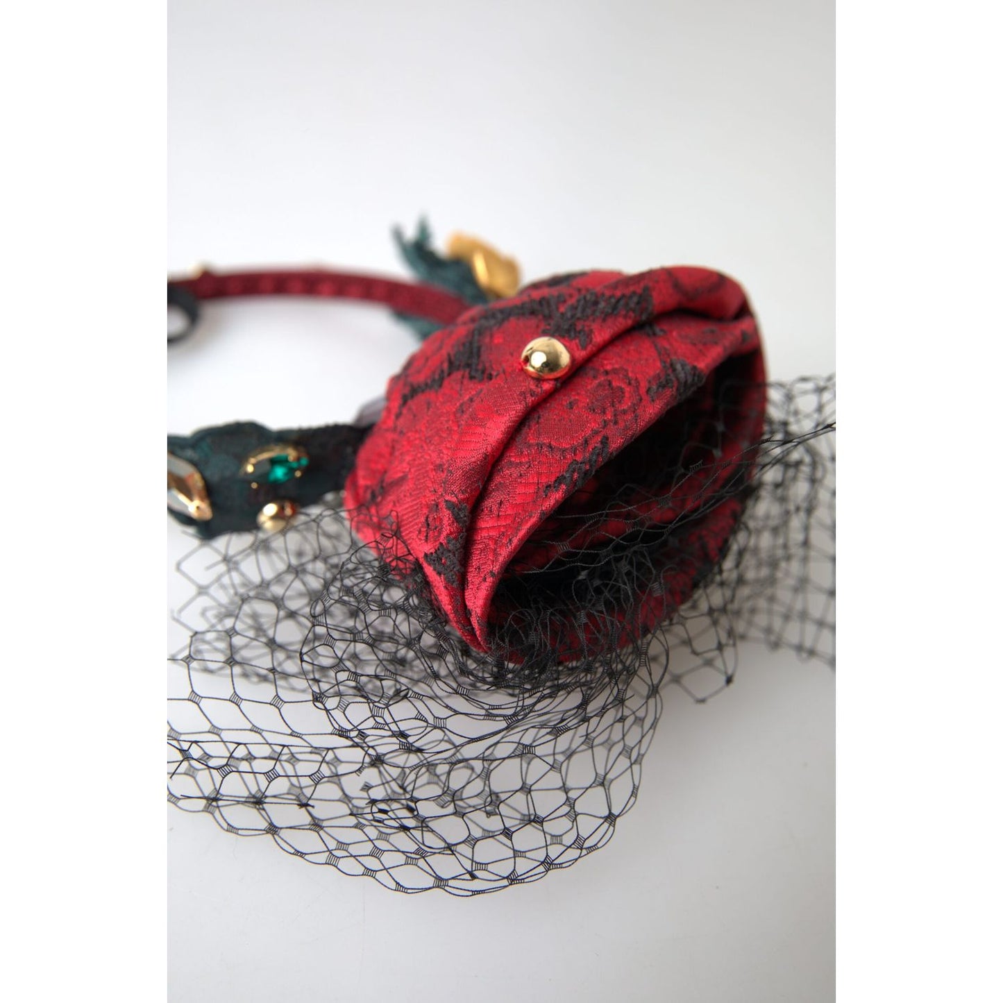 Dolce & Gabbana Enchanted Rose Crystal Headband Diadem Dolce & Gabbana Light Gray