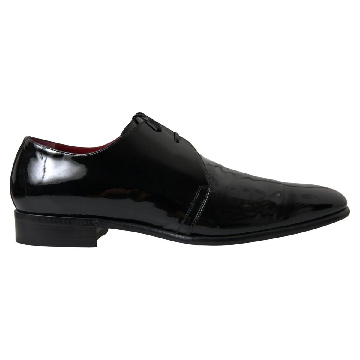 Dolce & Gabbana Elegant Black Patent Leather Formal Men's Shoes Dolce & Gabbana Black