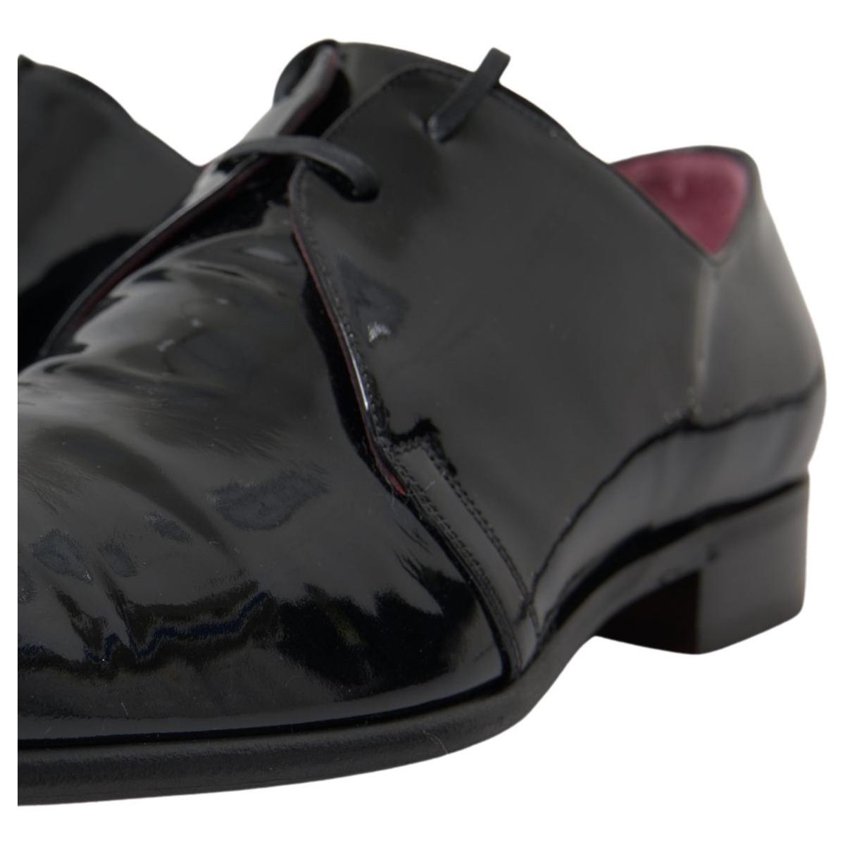 Dolce & Gabbana Elegant Black Patent Leather Formal Men's Shoes Dolce & Gabbana Dark Slate Gray
