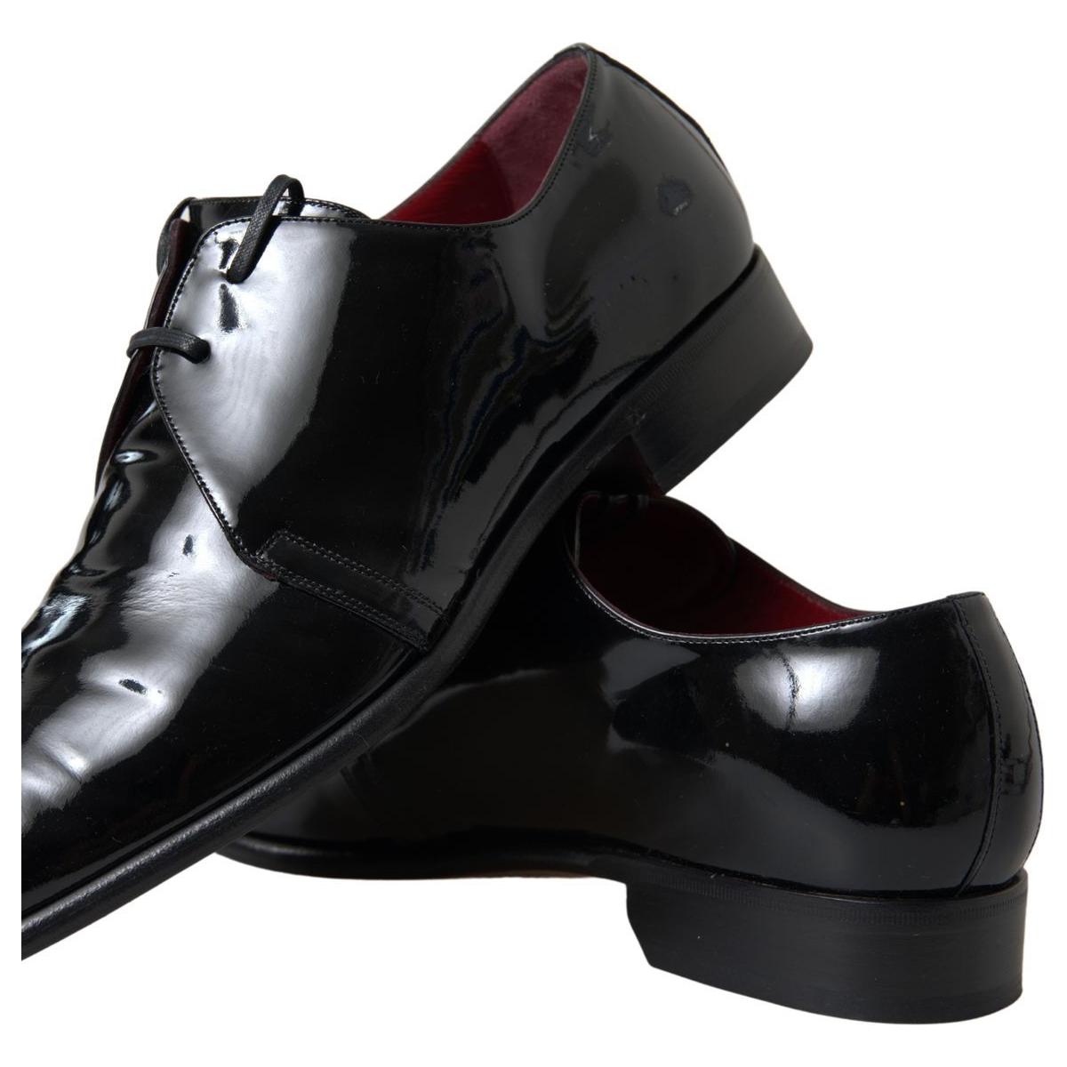 Dolce & Gabbana Elegant Black Patent Leather Formal Men's Shoes Dolce & Gabbana Black