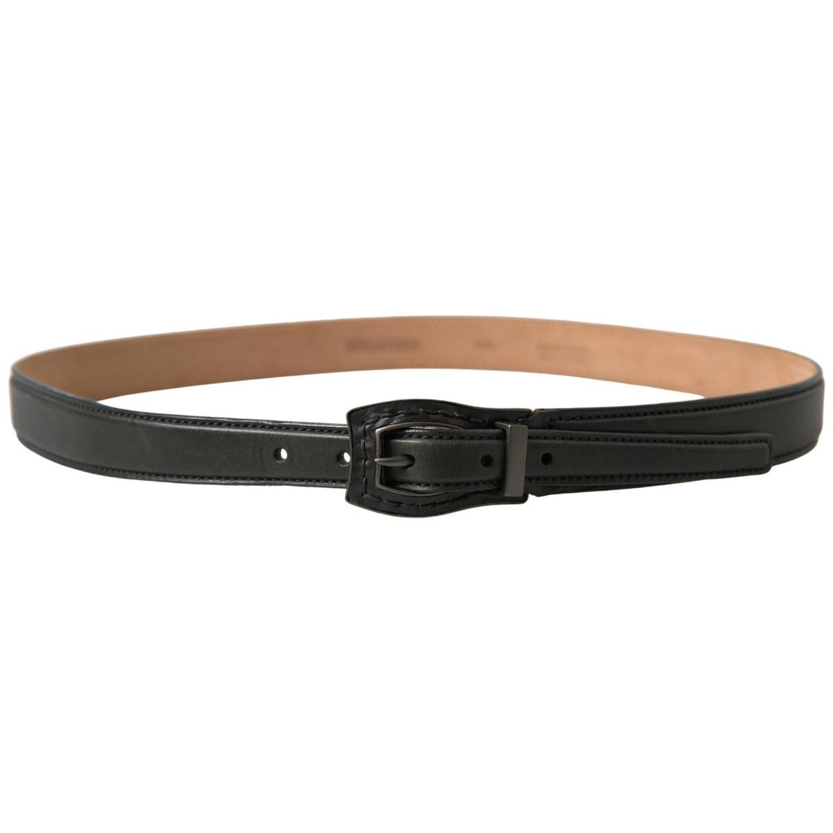 Ermanno Scervino Exquisite Italian Leather Belt with Metal Buckle Ermanno Scervino Dark Slate Gray