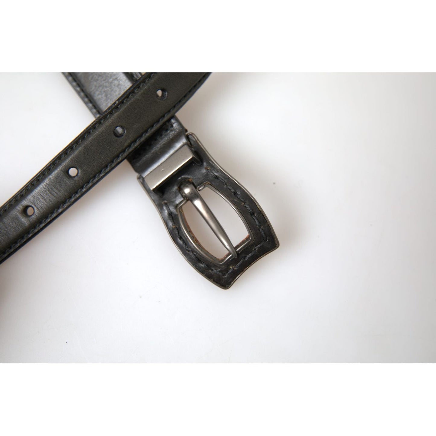 Ermanno Scervino Exquisite Italian Leather Belt with Metal Buckle Ermanno Scervino Lavender