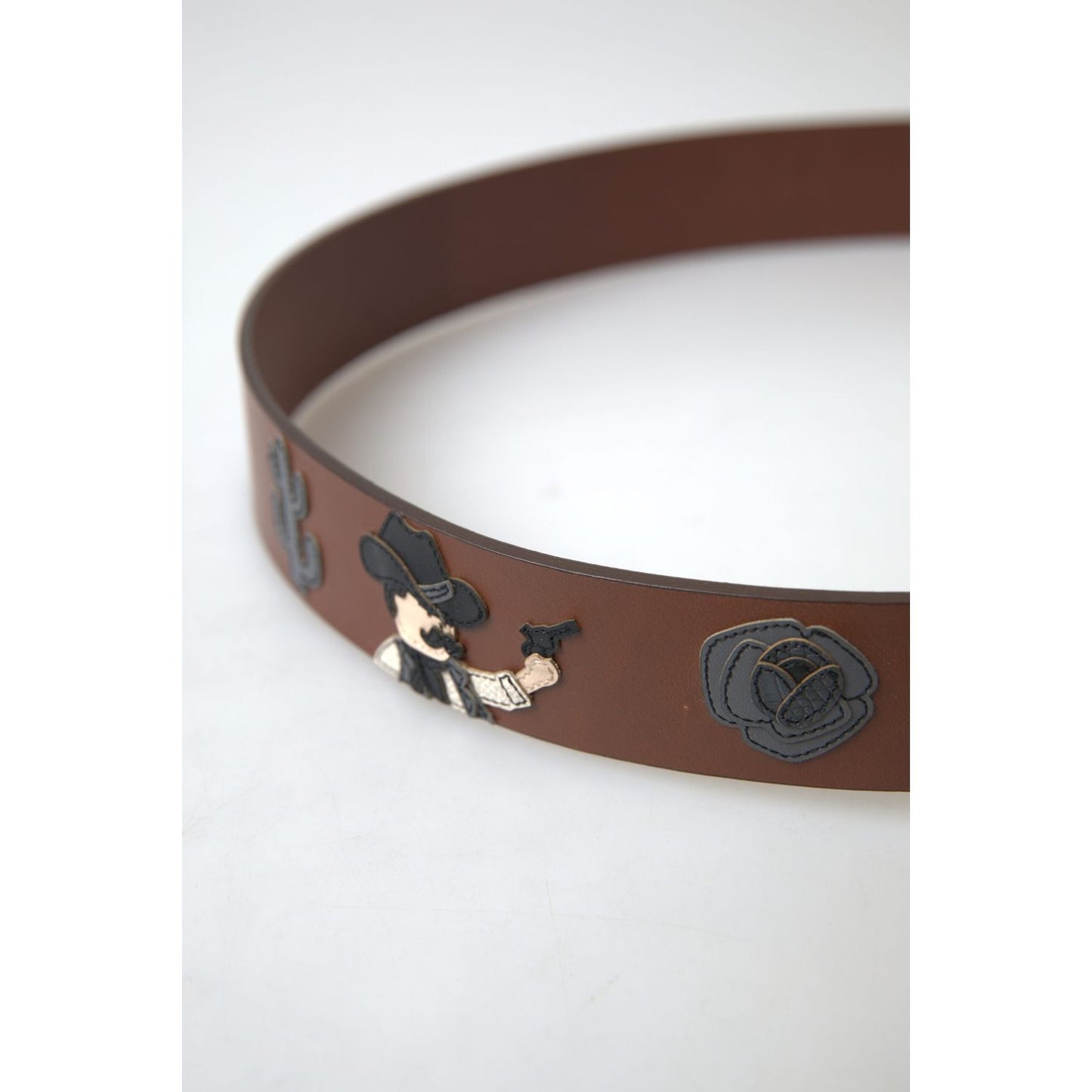 Dolce & Gabbana Elegant Leather Belt with Metal Buckle Dolce & Gabbana Dark Olive Green