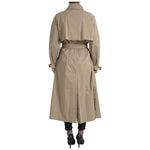 Dolce & Gabbana Elegant Double Breasted Trench Coat Dolce & Gabbana Rosy Brown