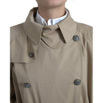 Dolce & Gabbana Elegant Double Breasted Trench Coat Dolce & Gabbana Slate Gray