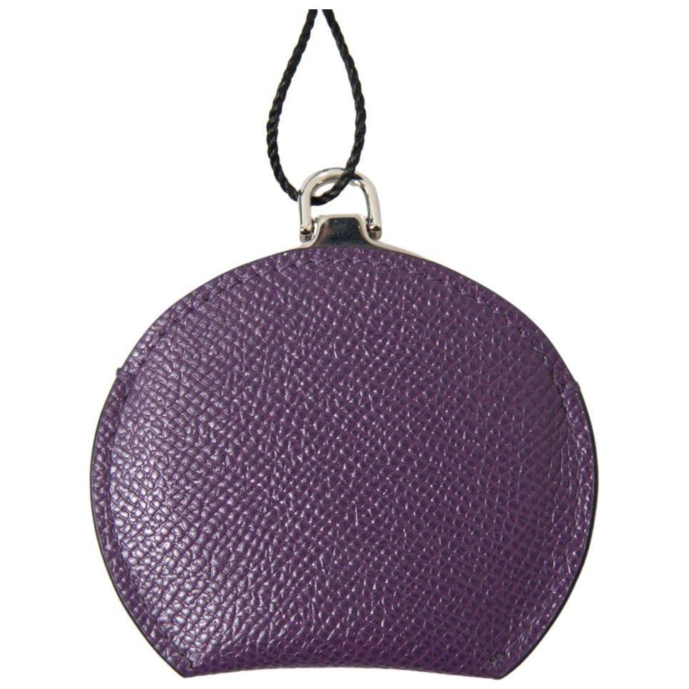 Dolce & Gabbana Elegant Purple Leather Mirror Holder Dolce & Gabbana Dark Slate Gray